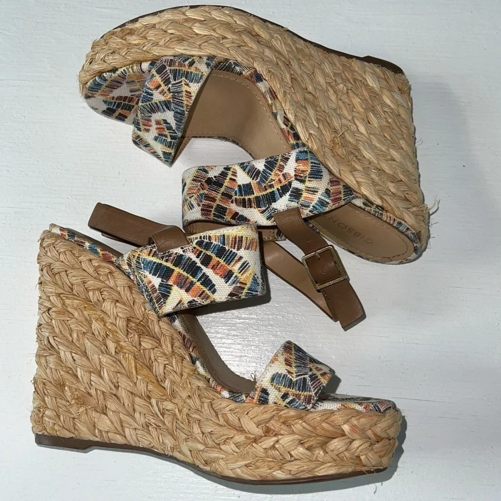 Gibson Latimer Wedge Sandals 6.5”